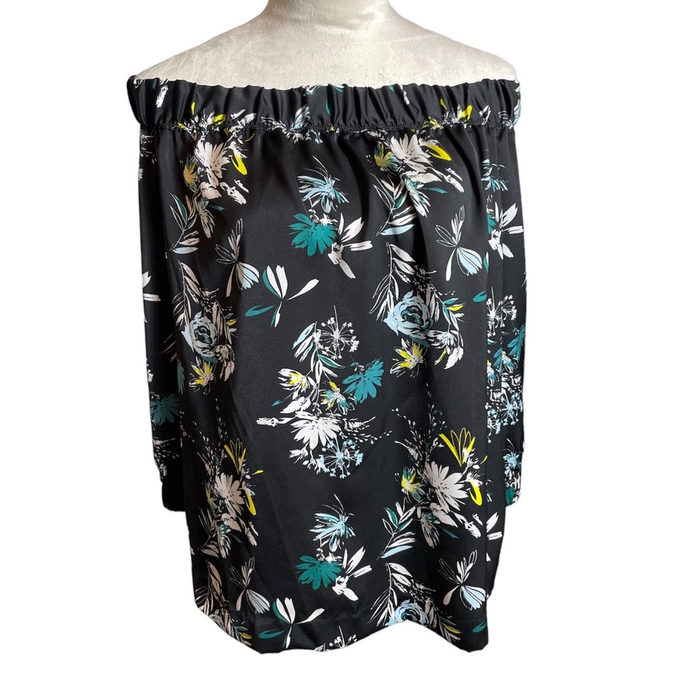 Halogen off the shoulder floral top